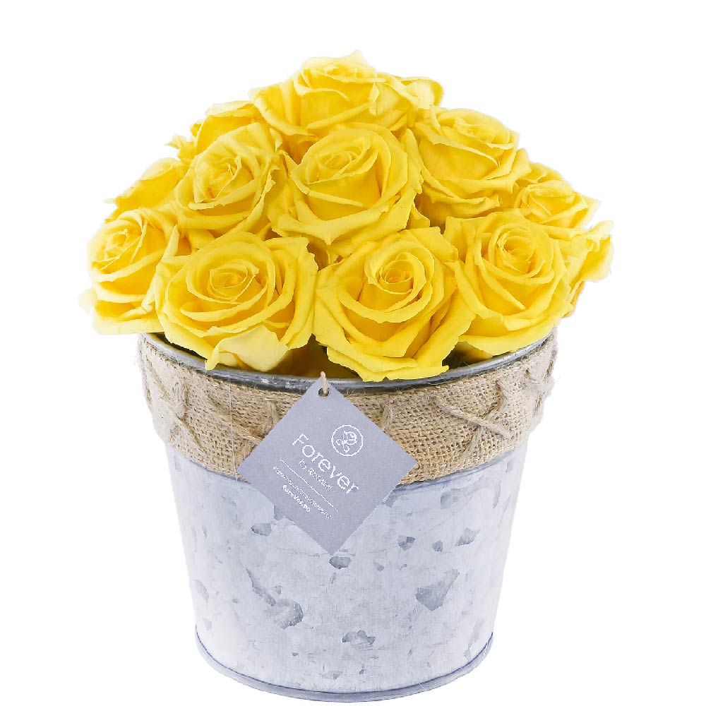 Ramo de Flores Secas con Rosas Artesanales Amarillos - Forever PE